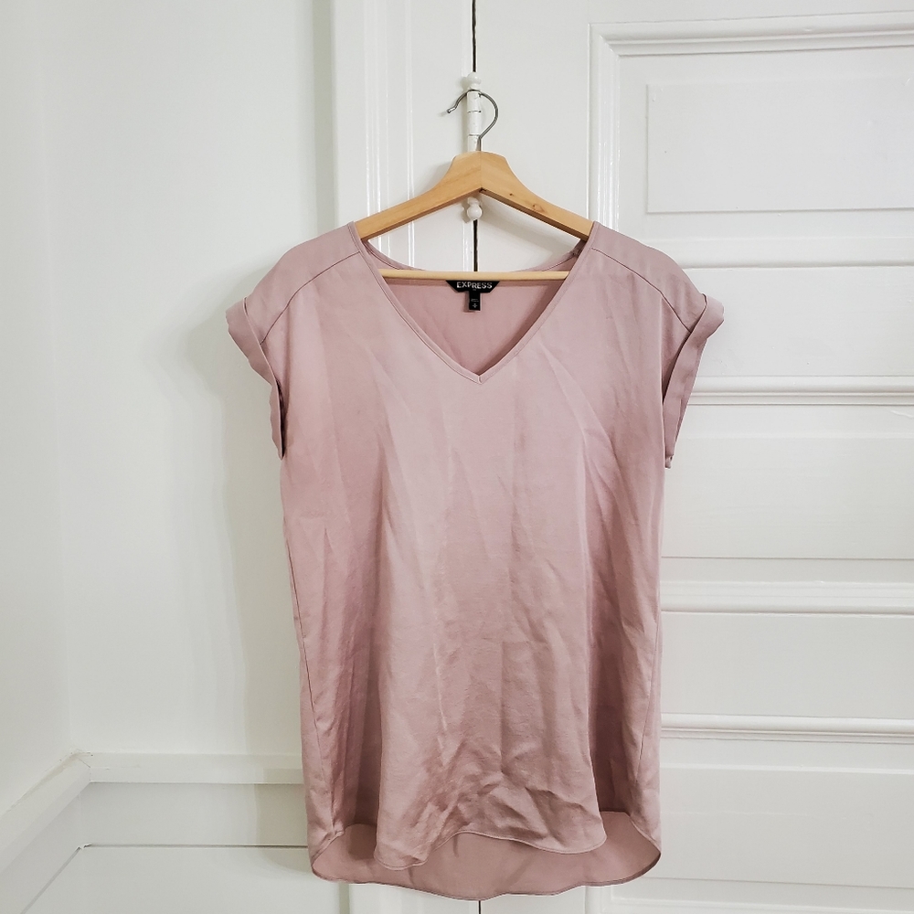 Express mauve oversized blouse pink shirt top